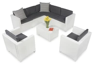 Техноратанов ъглов диван в комплекта Colorado Corner 7 бял Bica