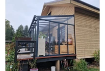 Зимна градина Veranda Sanremo Palram - Canopia 3 x 5,4 m сив