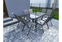 Комплект метални мебели за градина Modena Сив за 8 души Garden Point