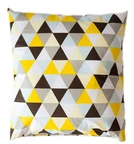 Декоративна възглавница 45х45 жълто-кафяви триъгълници