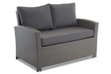 2-местен полиратанов градински диван Парма антрацит Garden Point