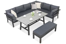 Алуминиев градински ъглов диван Sydney Comida 8 Garden Point с пейка