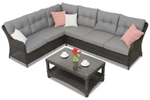 Градински кът с маса Toledo Corner антрацит Garden Point