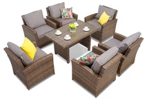 Мебели от кафяв ратан Garden Point Parma Premium