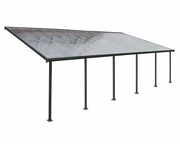 Поликарбонатен сенник за тераса Feria Palram - Canopia 3 x 8,5 м сиво