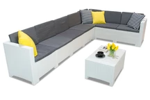 Техноратанов ъглов диван в комплекта Colorado Corner Max 7 бяла Bica