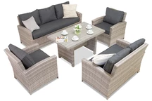 Техноратанови мебели Parma Apetito 7 сиво Garden Point