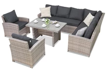 Техноратанови мебели Parma Comida 7 сиво Garden Point