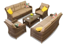 Комплект луксозни мебели от ратан Toledo Coffee 8 brown Garden Point