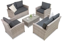 Комплект мебели от сив полиратан Garden Point Parma Coffee 6
