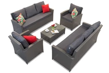 Мебели от техноратан Parma Coffee 8 антрацит Garden Point