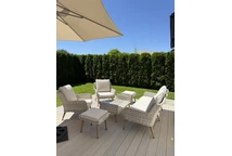 Градински мебели Bilbao Coffee 5 + 2 пуфа Garden Point пясък