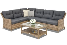 Ъглов градински диван с масичка Toledo Corner Garden Point cappuccino
