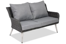 Диван 2-ка техноратан за тераса Bilbao Garden Point антрацит