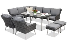 Градинска мебел Bilbao Comida 7 + 2 пуфа Garden Point