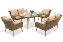 Градински мебели Bilbao Apetito 6 Garden Point кафяв