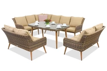 Градински мебели Bilbao Comida 9 Garden Point кафяв