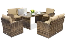 Градински мебели Monaco Apetito 6 Garden Point кафяв