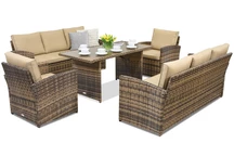 Градински мебели Monaco Apetito 8 Garden Point кафяв
