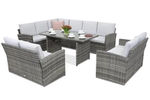 Градински мебели Monaco Comida 9 Garden Point сив