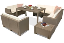 Градински мебели от техноратан Colorado Comida 9 cappuccino Bica
