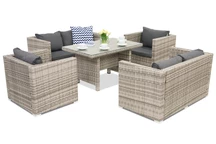 Градински мебели от техноратан Roma Apetito 6 Garden Point сив