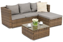Градински мебели от техноратан Roma Corner 4 Garden Point кафяв