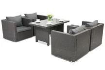 Градински мебели от техноратан Roma Premium 4 Garden Point антрацит