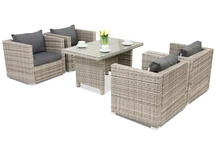 Градински мебели от техноратан Roma Premium 4 Garden Point сив