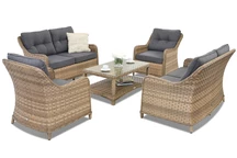Градински мебели от техноратан Toledo Coffee 6 Garden Point cappuccino