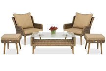 Градински мебели x Bilbao Terrace + 2 пуфа Garden Point кафяви