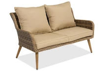 Кафяв диван Bilbao Garden Point от техноратан за тераса