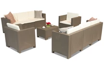 Комплект градински мебели за кафе от техноратан Colorado Coffee 8 капучино Bica