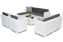 Комплект мебели за отдих от техноратан Colorado Relax Corner 8 бяла Bica
