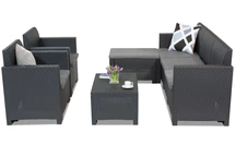 Комплект мебели за отдих от техноратан Nebraska Relax Corner 6 антрацит Bica