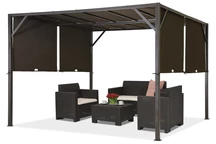 Метална терасна пергола Santorini 3 x 3 m Garden Point, кафяво