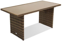 Полиратанова маса Monaco Garden Point кафява