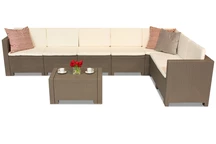 Техноратанов ъглов диван в комплекта Colorado Corner Max 7 cappuccino Bica