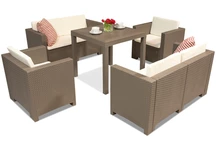 Техноратанов комплект Colorado Dallas Apetito 6 cappuccino Bica