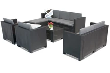 Техноратанов комплект мебели за почивка Colorado Relax Corner 8 антрацит Bica
