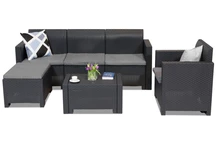 Техноратанов комплект мебели за почивка Nebraska Relax Corner 5 антрацит Bica
