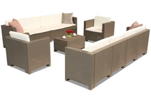Техноратанов комплект с два големи дивана Colorado Coffee Max 10 cappuccino Bica