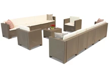 Техноратанов комплект с два големи дивана Colorado Coffee Max 12 cappuccino Bica