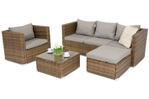 Техноратанови градински мебели Roma Corner 5 Garden Point кафяв 