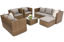 Техноратанови градински мебели Roma Corner 8 Garden Point кафяв