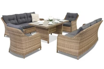 Техноратанови градински мебели Toledo Apetito 8 Garden Point cappuccino