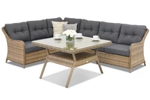 Техноратанови градински мебели Toledo Comida 5 Angular Garden Point cappuccino