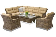 Техноратанови градински мебели Toledo Comida 7 Lift Garden Point кафява