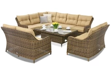 Техноратанови градински мебели Toledo Comida 9 Lift Garden Point кафява