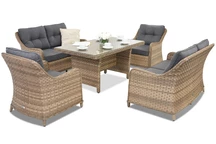 Техноратанови мебели Toledo Apetito 6 Garden Point cappuccino